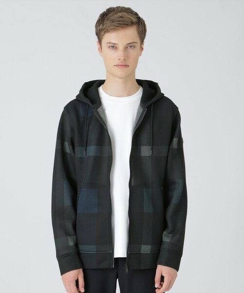 BLUE LABEL / BLACK LABEL CRESTBRIDGE/ブルーレーベル / ブラックレーベル・クレストブリッジ 【BLACK lab.】シアーダンボールクレストブリッジチェックパーカー ブラック 3L BLUE LABEL / BLACK LABEL CRESTBRIDGE/ブルーレーベル / ブラックレーベル・クレストブリッジ 【BLACK lab.】シアーダンボールクレストブリッジチェックパーカー ブラック 3L