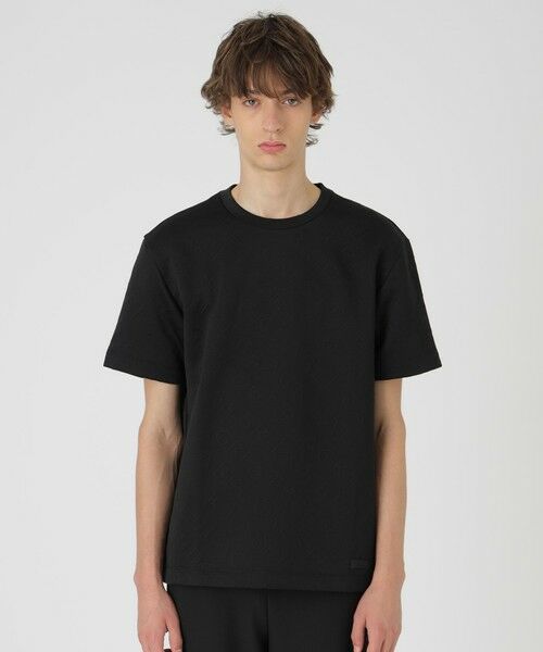 BLUE LABEL / BLACK LABEL CRESTBRIDGE/ブルーレーベル / ブラックレーベル・クレストブリッジ 【BLACK lab.】ブリスターロゴジャカードTシャツ ブラック M BLUE LABEL / BLACK LABEL CRESTBRIDGE/ブルーレーベル / ブラックレーベル・クレストブリッジ 【BLACK lab.】ブリスターロゴジャカードTシャツ ブラック M