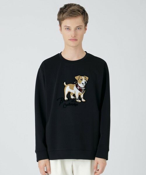 BLUE LABEL / BLACK LABEL CRESTBRIDGE / ブルーレーベル / ブラックレーベル・クレストブリッジ カットソー | 【一部店舗限定】ハブラシジャックラッセルテリアスウェットシャツ(ブラック)