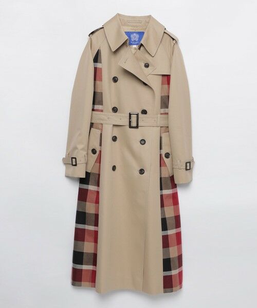 BLUE LABEL / BLACK LABEL CRESTBRIDGE / ブルーレーベル / ブラックレーベル・クレストブリッジ  その他アウター | 【10th ANNIVERSARY】ライトギャバジンパーシャルチェックトレンチコート | 詳細10