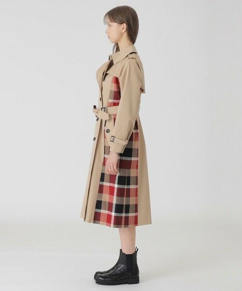 BLUE LABEL / BLACK LABEL CRESTBRIDGE / ブルーレーベル / ブラックレーベル・クレストブリッジ  その他アウター | 【10th ANNIVERSARY】ライトギャバジンパーシャルチェックトレンチコート | 詳細2
