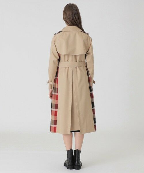 BLUE LABEL / BLACK LABEL CRESTBRIDGE / ブルーレーベル / ブラックレーベル・クレストブリッジ  その他アウター | 【10th ANNIVERSARY】ライトギャバジンパーシャルチェックトレンチコート | 詳細3