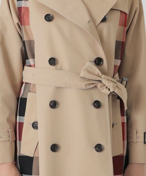BLUE LABEL / BLACK LABEL CRESTBRIDGE / ブルーレーベル / ブラックレーベル・クレストブリッジ  その他アウター | 【10th ANNIVERSARY】ライトギャバジンパーシャルチェックトレンチコート | 詳細4