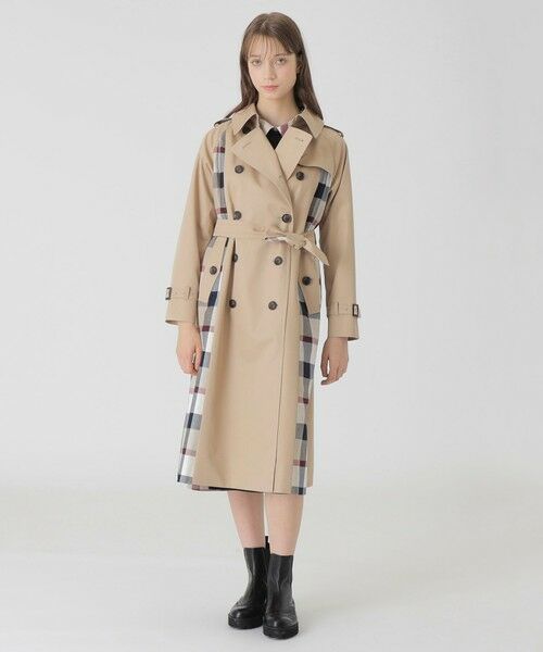 BLUE LABEL / BLACK LABEL CRESTBRIDGE / ブルーレーベル / ブラックレーベル・クレストブリッジ  その他アウター | 【10th ANNIVERSARY】ライトギャバジンパーシャルチェックトレンチコート | 詳細11