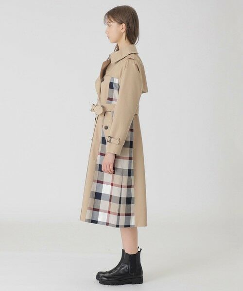 BLUE LABEL / BLACK LABEL CRESTBRIDGE / ブルーレーベル / ブラックレーベル・クレストブリッジ  その他アウター | 【10th ANNIVERSARY】ライトギャバジンパーシャルチェックトレンチコート | 詳細12