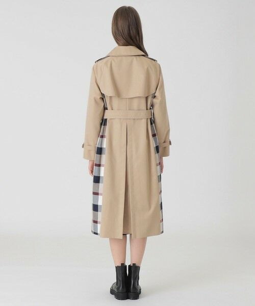 BLUE LABEL / BLACK LABEL CRESTBRIDGE / ブルーレーベル / ブラックレーベル・クレストブリッジ  その他アウター | 【10th ANNIVERSARY】ライトギャバジンパーシャルチェックトレンチコート | 詳細13