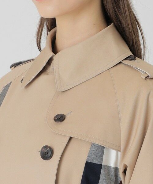 BLUE LABEL / BLACK LABEL CRESTBRIDGE / ブルーレーベル / ブラックレーベル・クレストブリッジ  その他アウター | 【10th ANNIVERSARY】ライトギャバジンパーシャルチェックトレンチコート | 詳細16