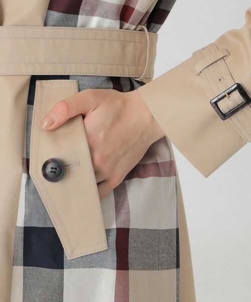 BLUE LABEL / BLACK LABEL CRESTBRIDGE / ブルーレーベル / ブラックレーベル・クレストブリッジ  その他アウター | 【10th ANNIVERSARY】ライトギャバジンパーシャルチェックトレンチコート | 詳細18