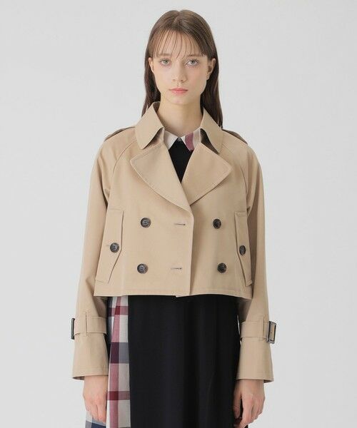 BLUE LABEL / BLACK LABEL CRESTBRIDGE/ブルーレーベル / ブラックレーベル・クレストブリッジ ライトギャバジンショートトレンチ ベージュ1 36 BLUE LABEL / BLACK LABEL CRESTBRIDGE/ブルーレーベル / ブラックレーベル・クレストブリッジ ライトギャバジンショートトレンチ ベージュ1 36