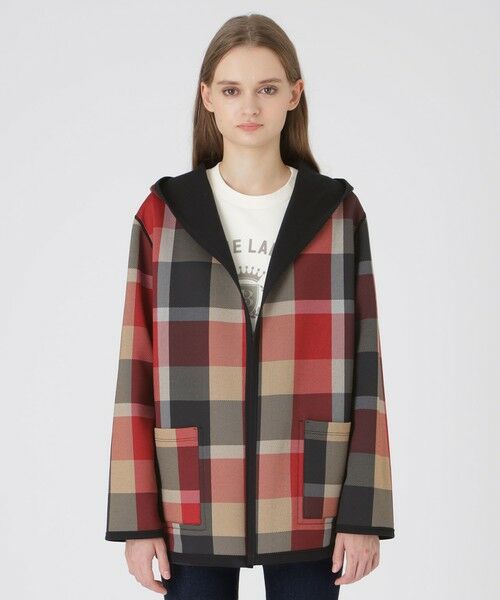 BLUE LABEL / BLACK LABEL CRESTBRIDGE / ブルーレーベル / ブラックレーベル・クレストブリッジ  その他アウター | クレストブリッジチェックリバーシブルダンボールミディ丈コーディガン | 詳細5