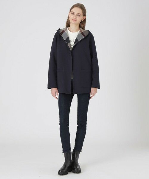 BLUE LABEL / BLACK LABEL CRESTBRIDGE / ブルーレーベル / ブラックレーベル・クレストブリッジ  その他アウター | クレストブリッジチェックリバーシブルダンボールミディ丈コーディガン | 詳細19