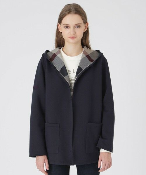 BLUE LABEL / BLACK LABEL CRESTBRIDGE/ブルーレーベル / ブラックレーベル・クレストブリッジ クレストブリッジチェックリバーシブルダンボールミディ丈コーディガン ネイビー3 38 BLUE LABEL / BLACK LABEL CRESTBRIDGE/ブルーレーベル / ブラックレーベル・クレストブリッジ クレストブリッジチェックリバーシブルダンボールミディ丈コーディガン ネイビー3 38
