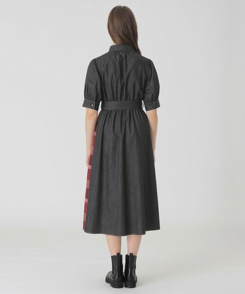 BLUE LABEL / BLACK LABEL CRESTBRIDGE / ブルーレーベル / ブラックレーベル・クレストブリッジ ドレス | デニムライクパーシャルチェックドレス | 詳細2