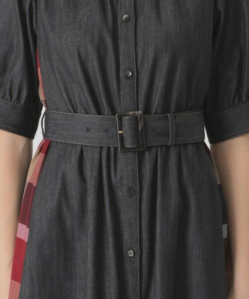 BLUE LABEL / BLACK LABEL CRESTBRIDGE / ブルーレーベル / ブラックレーベル・クレストブリッジ ドレス | デニムライクパーシャルチェックドレス | 詳細3