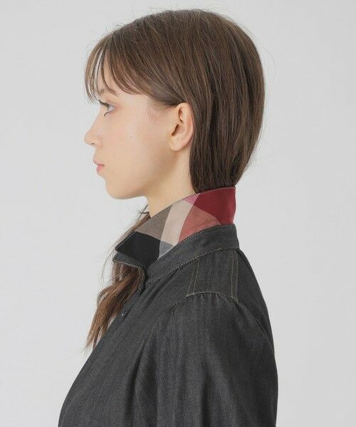 BLUE LABEL / BLACK LABEL CRESTBRIDGE / ブルーレーベル / ブラックレーベル・クレストブリッジ ドレス | デニムライクパーシャルチェックドレス | 詳細5
