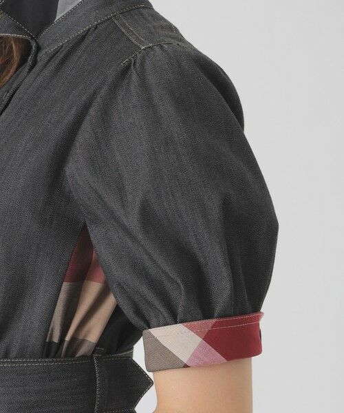 BLUE LABEL / BLACK LABEL CRESTBRIDGE / ブルーレーベル / ブラックレーベル・クレストブリッジ ドレス | デニムライクパーシャルチェックドレス | 詳細6