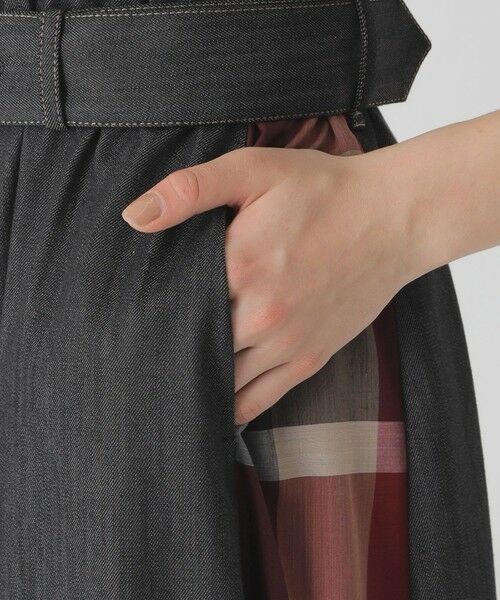 BLUE LABEL / BLACK LABEL CRESTBRIDGE / ブルーレーベル / ブラックレーベル・クレストブリッジ ドレス | デニムライクパーシャルチェックドレス | 詳細7