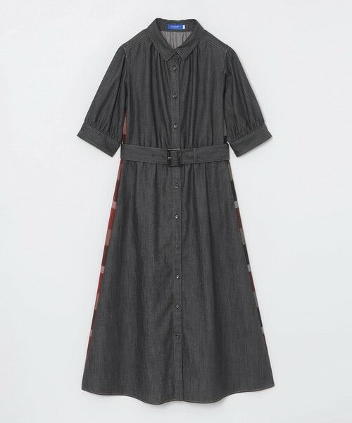 BLUE LABEL / BLACK LABEL CRESTBRIDGE / ブルーレーベル / ブラックレーベル・クレストブリッジ ドレス | デニムライクパーシャルチェックドレス | 詳細8