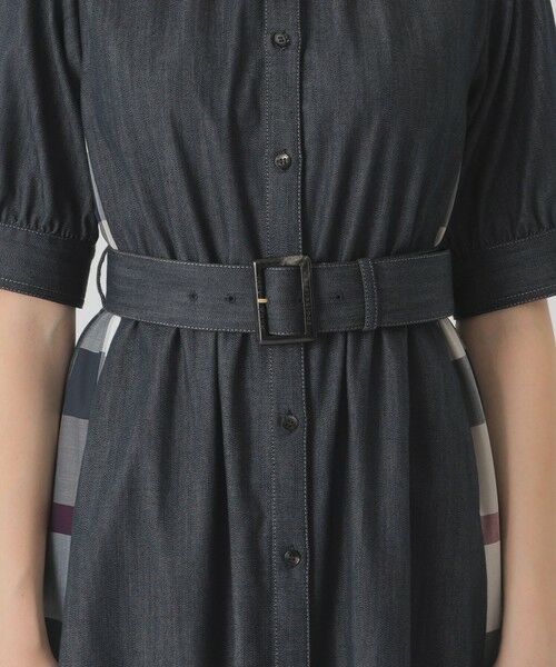 BLUE LABEL / BLACK LABEL CRESTBRIDGE / ブルーレーベル / ブラックレーベル・クレストブリッジ ドレス | デニムライクパーシャルチェックドレス | 詳細11