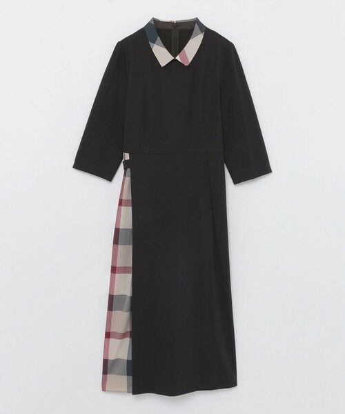 BLUE LABEL / BLACK LABEL CRESTBRIDGE / ブルーレーベル / ブラックレーベル・クレストブリッジ  ドレス | ピマコットンプレーティング天竺パーシャルチェックドレス | 詳細9