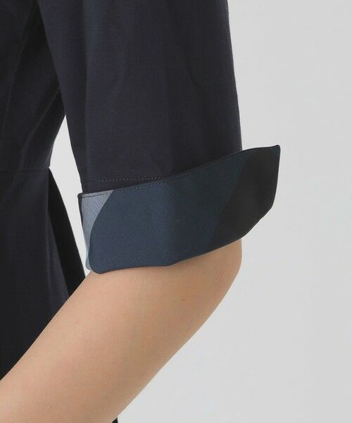 BLUE LABEL / BLACK LABEL CRESTBRIDGE / ブルーレーベル / ブラックレーベル・クレストブリッジ  ドレス | ピマコットンプレーティング天竺パーシャルチェックドレス | 詳細15