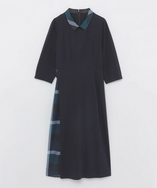 BLUE LABEL / BLACK LABEL CRESTBRIDGE / ブルーレーベル / ブラックレーベル・クレストブリッジ  ドレス | ピマコットンプレーティング天竺パーシャルチェックドレス | 詳細18