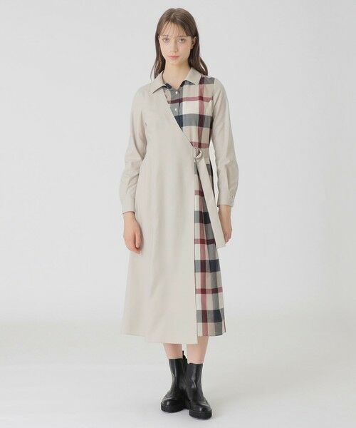 BLUE LABEL / BLACK LABEL CRESTBRIDGE/ブルーレーベル / ブラックレーベル・クレストブリッジ パーシャルクレストブリッジチェックドレス ベージュ3 36 BLUE LABEL / BLACK LABEL CRESTBRIDGE/ブルーレーベル / ブラックレーベル・クレストブリッジ パーシャルクレストブリッジチェックドレス ベージュ3 36