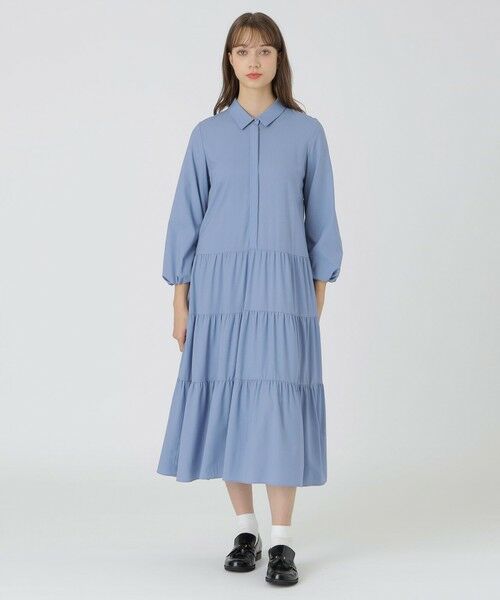 BLUE LABEL / BLACK LABEL CRESTBRIDGE / ブルーレーベル / ブラックレーベル・クレストブリッジ ドレス | 【取扱店舗限定】ウールツイルティアードドレス | 詳細3