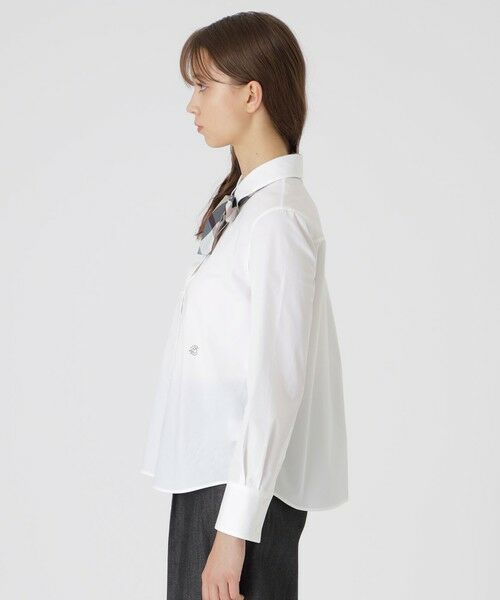 BLUE LABEL / BLACK LABEL CRESTBRIDGE / ブルーレーベル / ブラックレーベル・クレストブリッジ  シャツ・ブラウス | ソリッドブロードリボンタイ付きシャツ | 詳細2