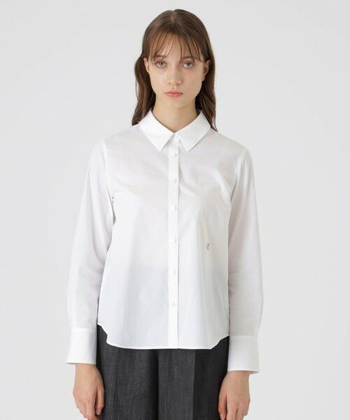 BLUE LABEL / BLACK LABEL CRESTBRIDGE / ブルーレーベル / ブラックレーベル・クレストブリッジ  シャツ・ブラウス | ソリッドブロードリボンタイ付きシャツ | 詳細4