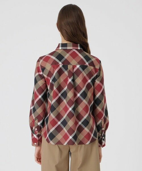 BLUE LABEL / BLACK LABEL CRESTBRIDGE / ブルーレーベル / ブラックレーベル・クレストブリッジ  シャツ・ブラウス | クレストブリッジチェックハーフスパンツイルリボンタイ付きシャツ | 詳細3