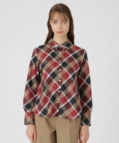 BLUE LABEL / BLACK LABEL CRESTBRIDGE / ブルーレーベル / ブラックレーベル・クレストブリッジ  シャツ・ブラウス | クレストブリッジチェックハーフスパンツイルリボンタイ付きシャツ | 詳細4