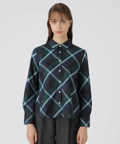 BLUE LABEL / BLACK LABEL CRESTBRIDGE / ブルーレーベル / ブラックレーベル・クレストブリッジ  シャツ・ブラウス | クレストブリッジチェックハーフスパンツイルリボンタイ付きシャツ | 詳細10