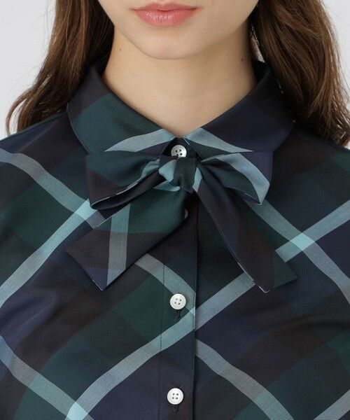 BLUE LABEL / BLACK LABEL CRESTBRIDGE / ブルーレーベル / ブラックレーベル・クレストブリッジ  シャツ・ブラウス | クレストブリッジチェックハーフスパンツイルリボンタイ付きシャツ | 詳細11
