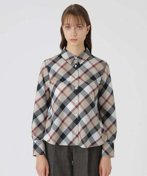 BLUE LABEL / BLACK LABEL CRESTBRIDGE / ブルーレーベル / ブラックレーベル・クレストブリッジ  シャツ・ブラウス | クレストブリッジチェックハーフスパンツイルリボンタイ付きシャツ | 詳細16