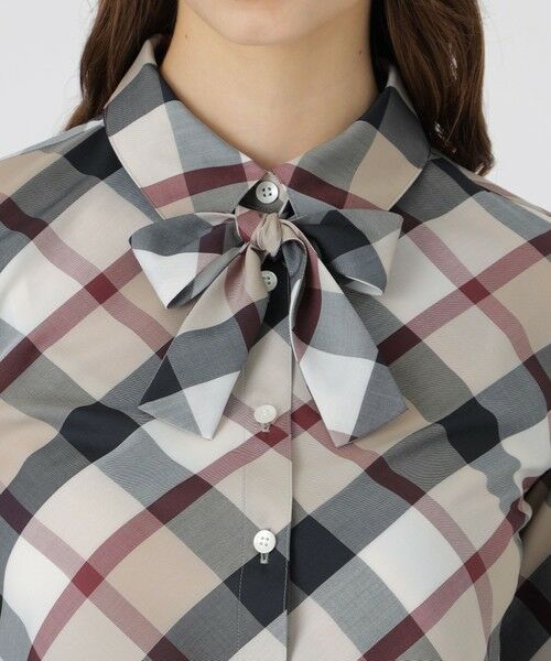 BLUE LABEL / BLACK LABEL CRESTBRIDGE / ブルーレーベル / ブラックレーベル・クレストブリッジ  シャツ・ブラウス | クレストブリッジチェックハーフスパンツイルリボンタイ付きシャツ | 詳細17