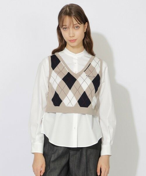 BLUE LABEL / BLACK LABEL CRESTBRIDGE/ブルーレーベル / ブラックレーベル・クレストブリッジ 【WEB限定カラーあり】ベストコンビブラウス オフホワイト1 38 BLUE LABEL / BLACK LABEL CRESTBRIDGE/ブルーレーベル / ブラックレーベル・クレストブリッジ 【WEB限定カラーあり】ベストコンビブラウス オフホワイト1 38