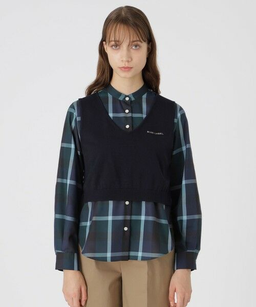 BLUE LABEL / BLACK LABEL CRESTBRIDGE/ブルーレーベル / ブラックレーベル・クレストブリッジ 【WEB限定カラーあり】ベストコンビブラウス ネイビー3 36 BLUE LABEL / BLACK LABEL CRESTBRIDGE/ブルーレーベル / ブラックレーベル・クレストブリッジ 【WEB限定カラーあり】ベストコンビブラウス ネイビー3 36