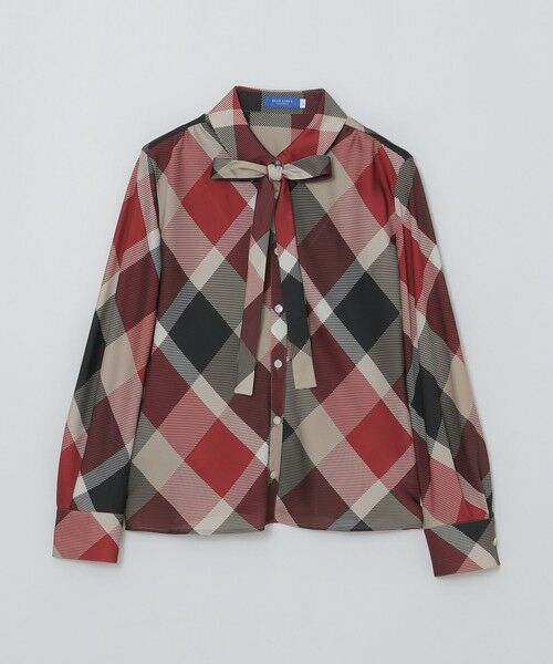 BLUE LABEL / BLACK LABEL CRESTBRIDGE / ブルーレーベル / ブラックレーベル・クレストブリッジ  シャツ・ブラウス | 【取扱店舗限定】クレストブリッジチェックサテンプリントブラウス | 詳細5