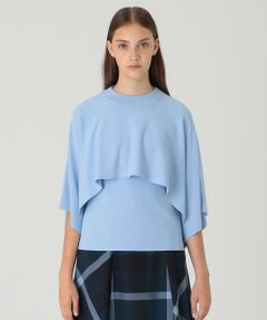 BLUE LABEL / BLACK LABEL CRESTBRIDGE / ブルーレーベル / ブラックレーベル・クレストブリッジ  ニット・セーター | ドライレーヨンストレッチケープ付きニット