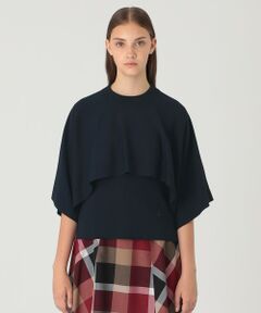 BLUE LABEL / BLACK LABEL CRESTBRIDGE / ブルーレーベル / ブラックレーベル・クレストブリッジ  ニット・セーター | ドライレーヨンストレッチケープ付きニット