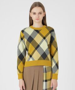 BLUE LABEL / BLACK LABEL CRESTBRIDGE / ブルーレーベル / ブラックレーベル・クレストブリッジ  ニット・セーター | クレストブリッジチェックウーリージャカードプルオーバー