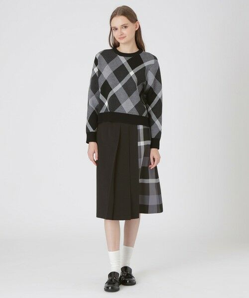 BLUE LABEL / BLACK LABEL CRESTBRIDGE / ブルーレーベル / ブラックレーベル・クレストブリッジ  ニット・セーター | クレストブリッジチェックウーリージャカードプルオーバー | 詳細1