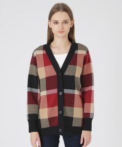 【美品】BURBERRY BLUE LABEL 半袖ニット レッド チェック柄 BURBERRY チェック柄 半袖シャツ バーバリー シャツ Lサイズ