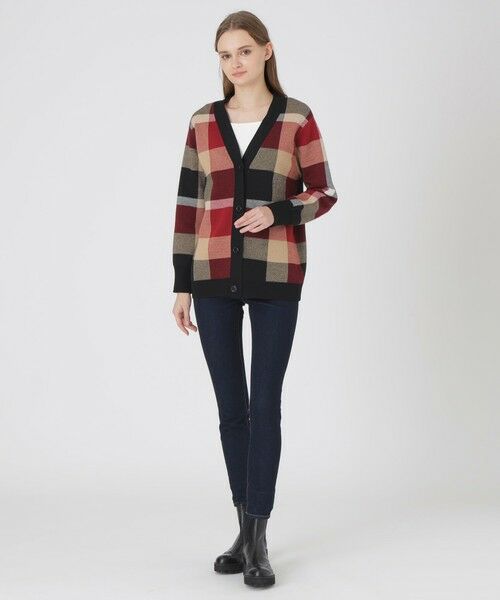 BLUE LABEL / BLACK LABEL CRESTBRIDGE / ブルーレーベル / ブラックレーベル・クレストブリッジ  ニット・セーター | クレストブリッジチェックウーリージャカードカーディガン | 詳細5