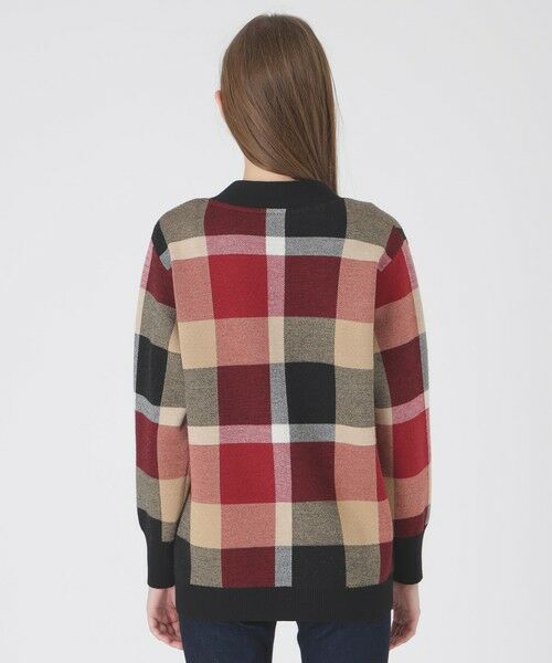 BLUE LABEL / BLACK LABEL CRESTBRIDGE / ブルーレーベル / ブラックレーベル・クレストブリッジ  ニット・セーター | クレストブリッジチェックウーリージャカードカーディガン | 詳細7