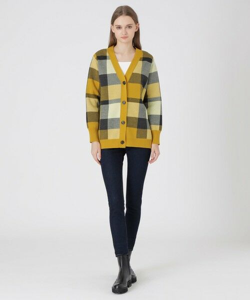 BLUE LABEL / BLACK LABEL CRESTBRIDGE / ブルーレーベル / ブラックレーベル・クレストブリッジ  ニット・セーター | クレストブリッジチェックウーリージャカードカーディガン | 詳細9