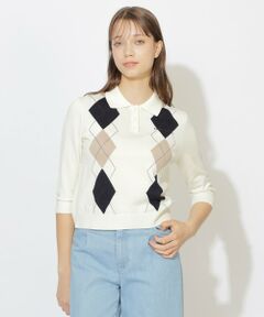 BLUE LABEL / BLACK LABEL CRESTBRIDGE / ブルーレーベル / ブラックレーベル・クレストブリッジ  ニット・セーター | 【WEB限定】コットンブレンドアーガイルニット