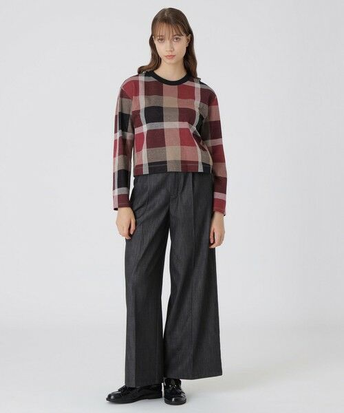 BLUE LABEL / BLACK LABEL CRESTBRIDGE / ブルーレーベル / ブラックレーベル・クレストブリッジ  カットソー | クレストブリッジチェックジャカードジャージープルオーバー | 詳細1