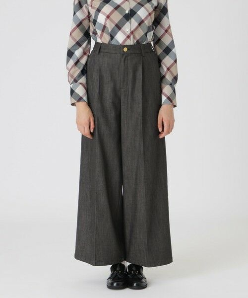 BLUE LABEL / BLACK LABEL CRESTBRIDGE/ブルーレーベル / ブラックレーベル・クレストブリッジ ハイウエストワイドパンツ ブラック 38 BLUE LABEL / BLACK LABEL CRESTBRIDGE/ブルーレーベル / ブラックレーベル・クレストブリッジ ハイウエストワイドパンツ ブラック 38